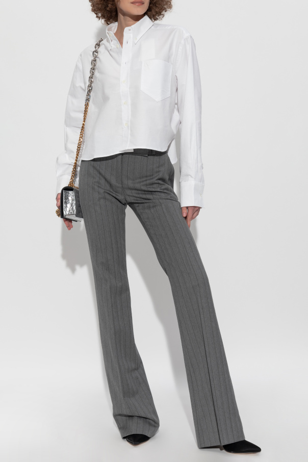 Alexander McQueen Herringbone pattern trousers