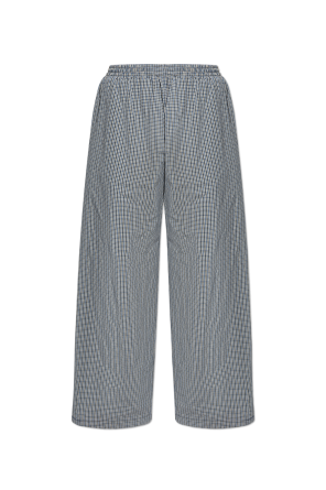 Plaid pattern trousers