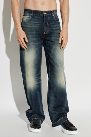 Alexander McQueen Jeans with a vintage effect