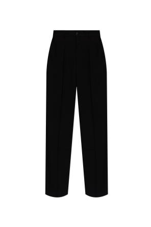 Loose-fit crease trousers
