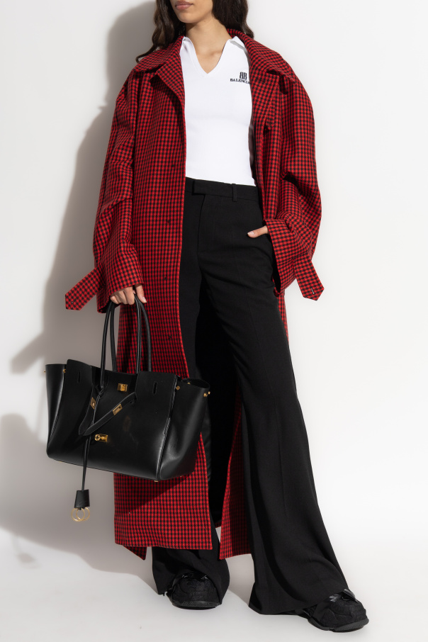Balenciaga Spodnie z rozszerzanymi nogawkami w kant