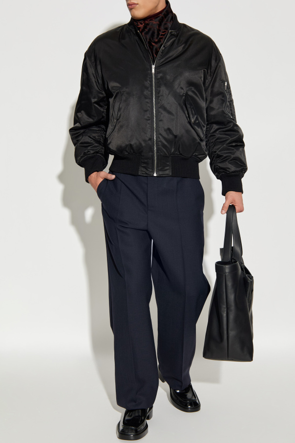 Saint Laurent Wool pleated trousers