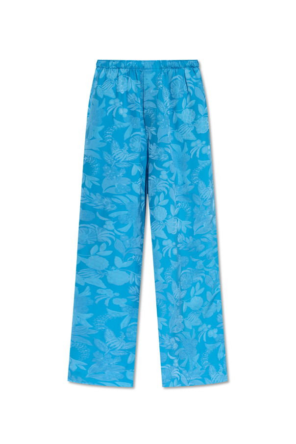 Loose-fit trousers with floral print od Balenciaga