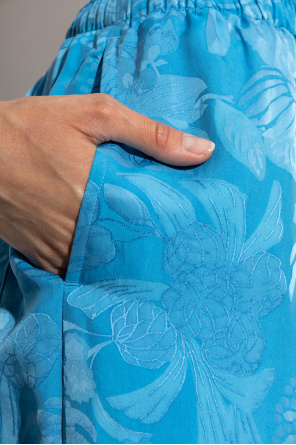 Balenciaga Loose-fit trousers with a floral motif