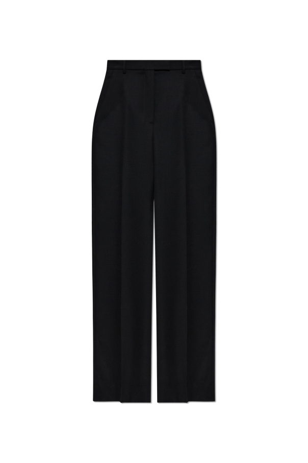 Wool pleated trousers od Alexander McQueen