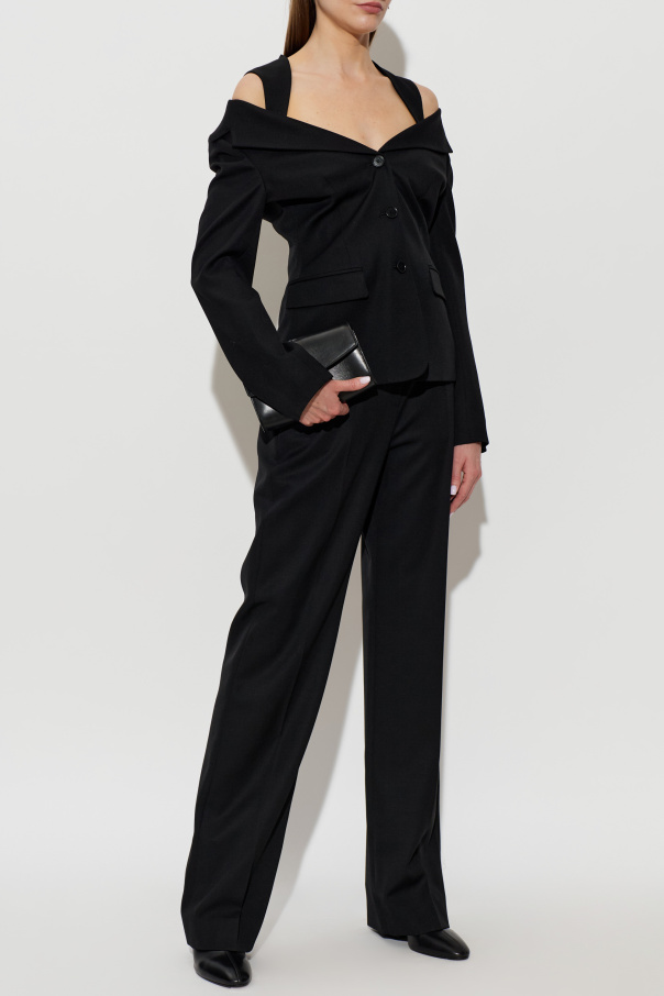 Alexander McQueen Wool pleated trousers
