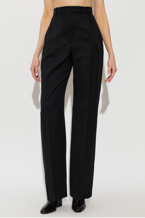 Alexander McQueen Wool pleated trousers