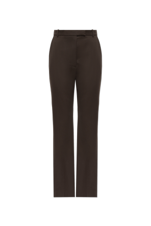 Wool pleated trousers