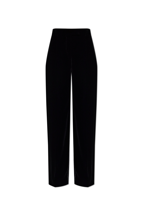 Velvet wide-leg trousers od Alexander McQueen