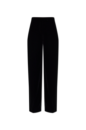 Pantalones de terciopelo de pierna ancha od Alexander McQueen
