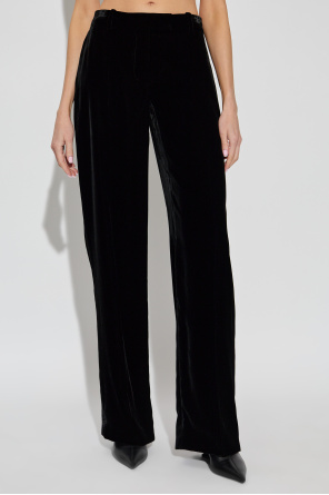 Alexander McQueen Velvet wide-leg trousers