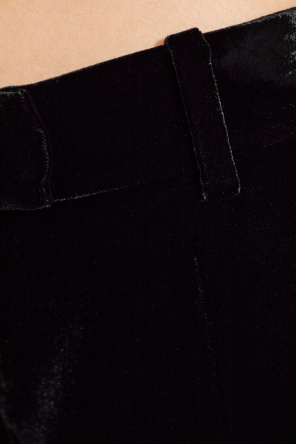 Alexander McQueen Velvet wide-leg trousers
