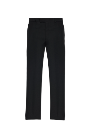 Wool pleated trousers