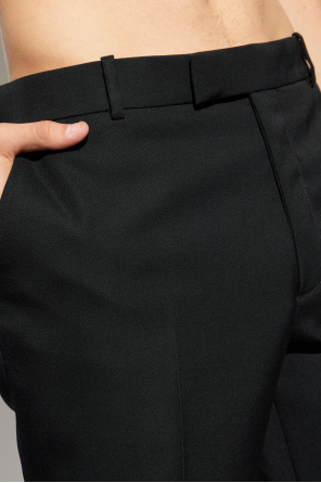 Alexander McQueen Wełniane spodnie w kant