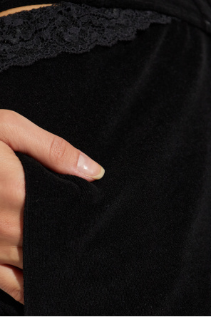 Balenciaga Hose mit Spitzenbesatz