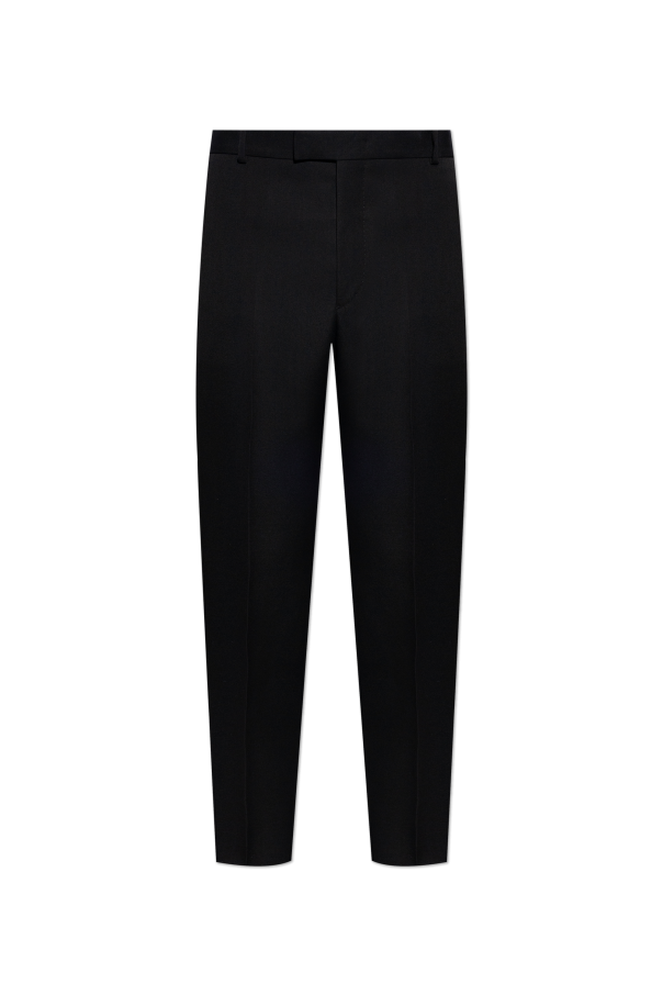 Wool trousers with silk side stripe od Alexander McQueen