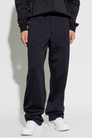 Alexander McQueen Spodnie dresowe z przeszyciem na nogawkach