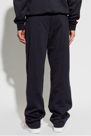 Alexander McQueen Spodnie dresowe z przeszyciem na nogawkach