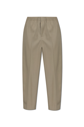 Wool pleated trousers