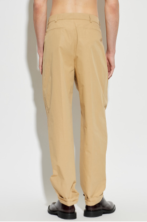 Saint Laurent Pantalones de algodón con pinzas