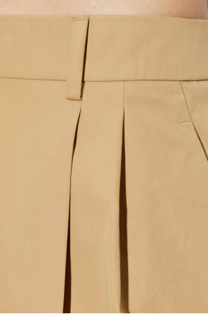 Saint Laurent Pantalones de algodón con pinzas