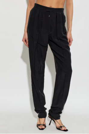 Saint Laurent Silk pleated trousers