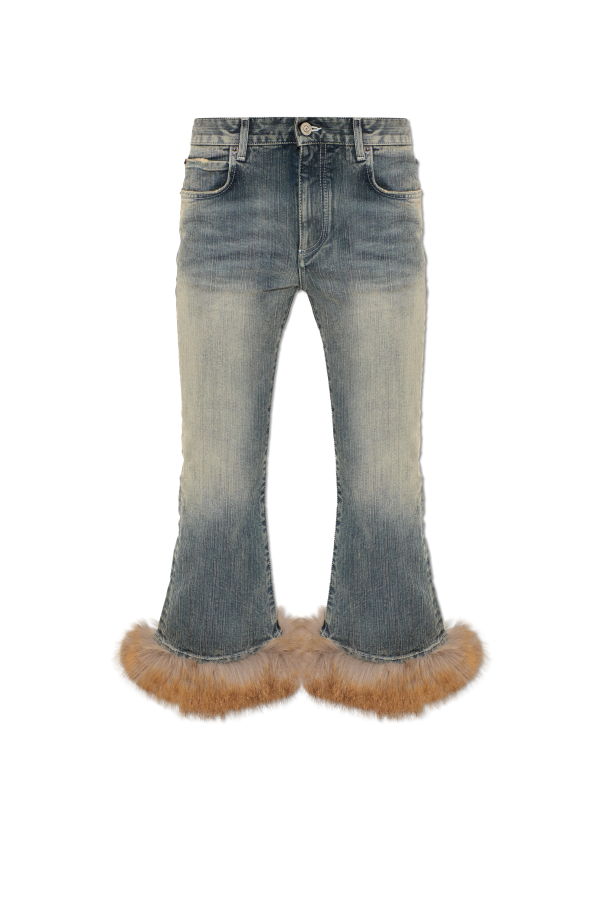 Balenciaga Jeans finished with faux fur