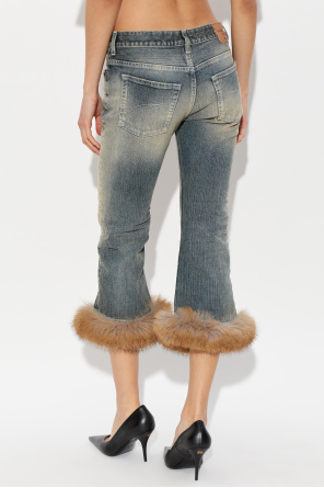 Balenciaga Jeans finished with faux fur