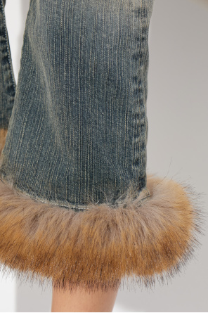 Balenciaga Jeans finished with faux fur