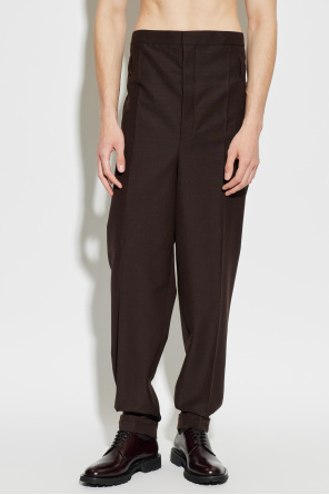 Saint Laurent Pantalones de lana con raya marcada