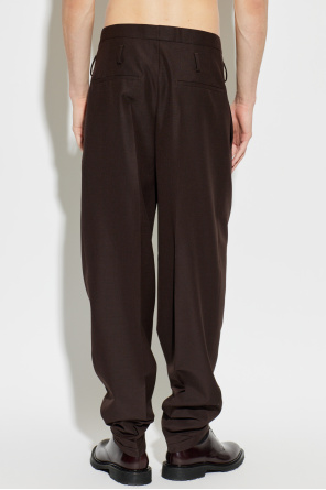 Saint Laurent Pantalones de lana con raya marcada