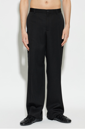 Balenciaga Calças de lã de corte direito