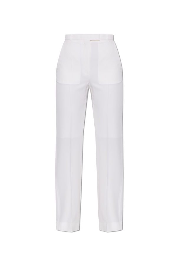 Alexander McQueen Wollhose mit Bügelfalte