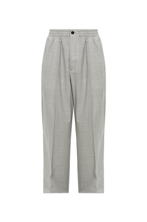 Wool pleated trousers