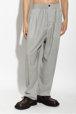 Bottega Veneta Pantalones de lana con raya marcada