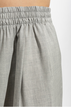 Bottega Veneta Pantalones de lana con raya marcada