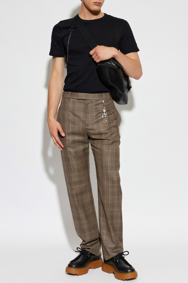 Alexander McQueen Pantalones de lana con estampado de cuadros