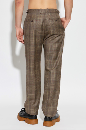 Alexander McQueen Pantalones de lana con estampado de cuadros