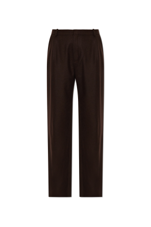 Pantalones de cachemira con raya marcada