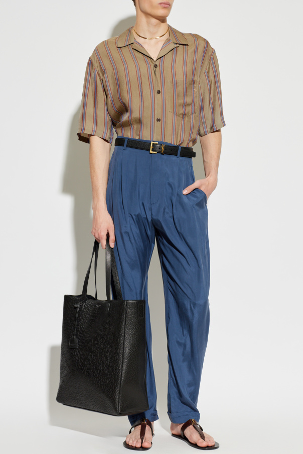 Saint Laurent Silk pleated trousers