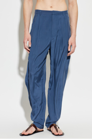 Saint Laurent Silk pleated trousers