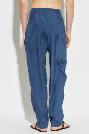 Saint Laurent Silk pleated trousers