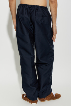 Bottega Veneta Pantalones de algodón con pliegue