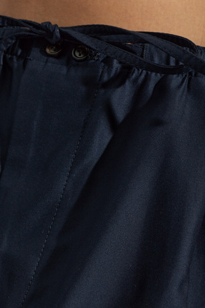 Bottega Veneta Pantalones de algodón con pliegue