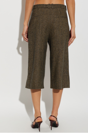 Saint Laurent Wool shorts with ‘herringbone’ motif