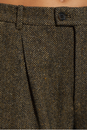 Saint Laurent Wool shorts with ‘herringbone’ motif