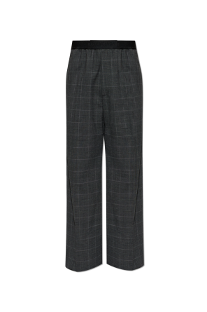 Pantalones de lana de pierna ancha