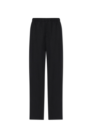 Wool pleated trousers