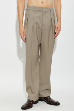 Saint Laurent Pantalones de lana con pinzas