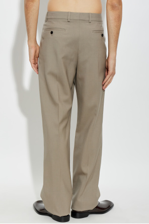 Saint Laurent Pantalones de lana con pinzas